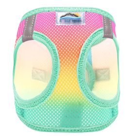 American River Choke Free Dog Harness Ombre Collection (Color: Beach Party, size: large)