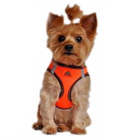 American River Top Stitch Dog Harness (Color: Iridescent Orange, size: large)