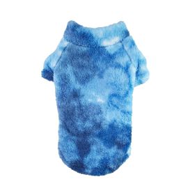 Soft Plush Pullover (Color: Tie-Dye Blue, size: 4X-Large)